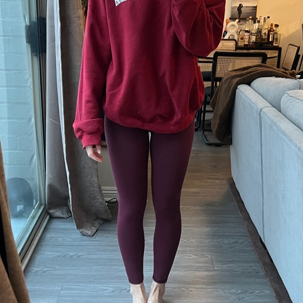 Fabletics Define High Waisted Maroon Leggings